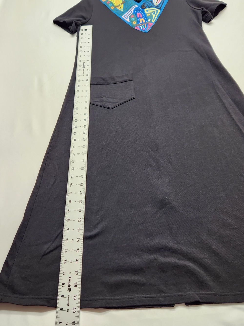 ⭐️Vintage Seds Crafts Panama Mola Appliqué Cotton Maxi Dress Boho Artisan XLarge - Picture 6 of 14